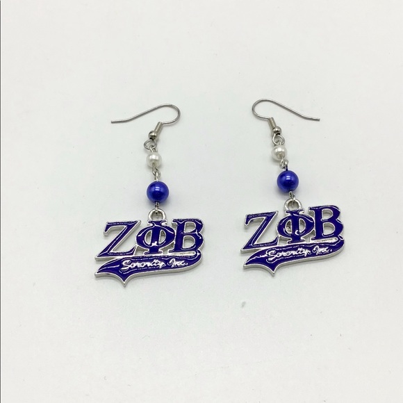 Zeta Phi Beta Necklace and Earring Set - Picture 3 of 3